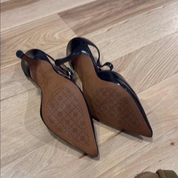 Paolo Black Genuine Leather Crinkle Patent Heels NWOT - Picture 4 of 4